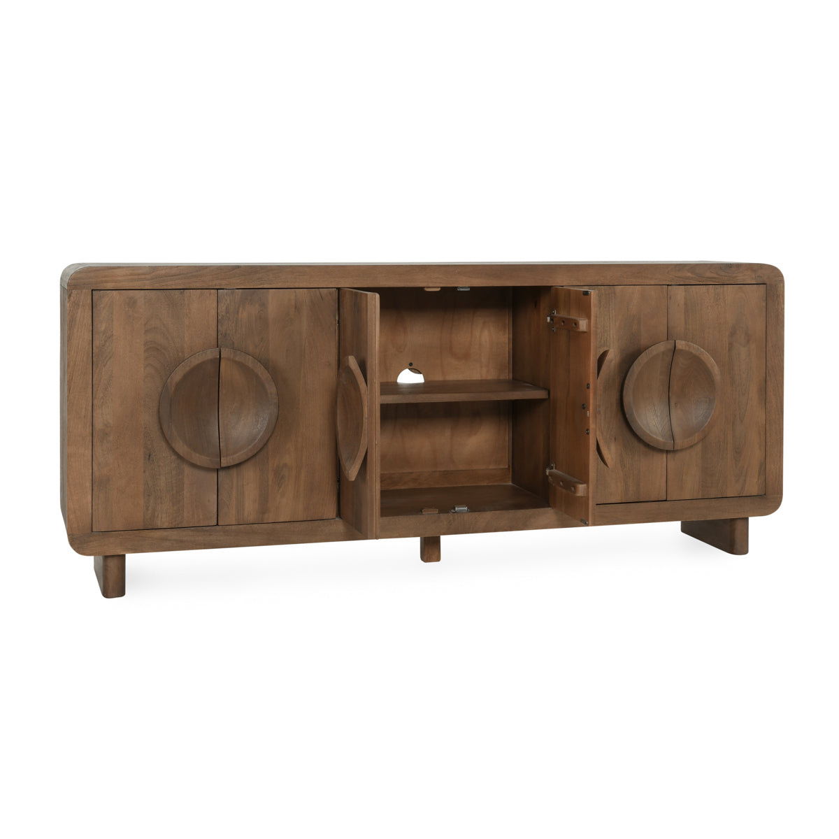 Vally - Mango Wood 6 Door Buffet - Natural