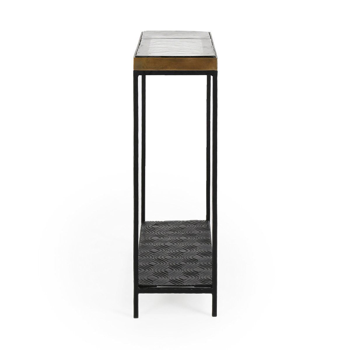 Harrison - Glass/Aluminum Rectangle Console Tables (Set of 2) - Bronze