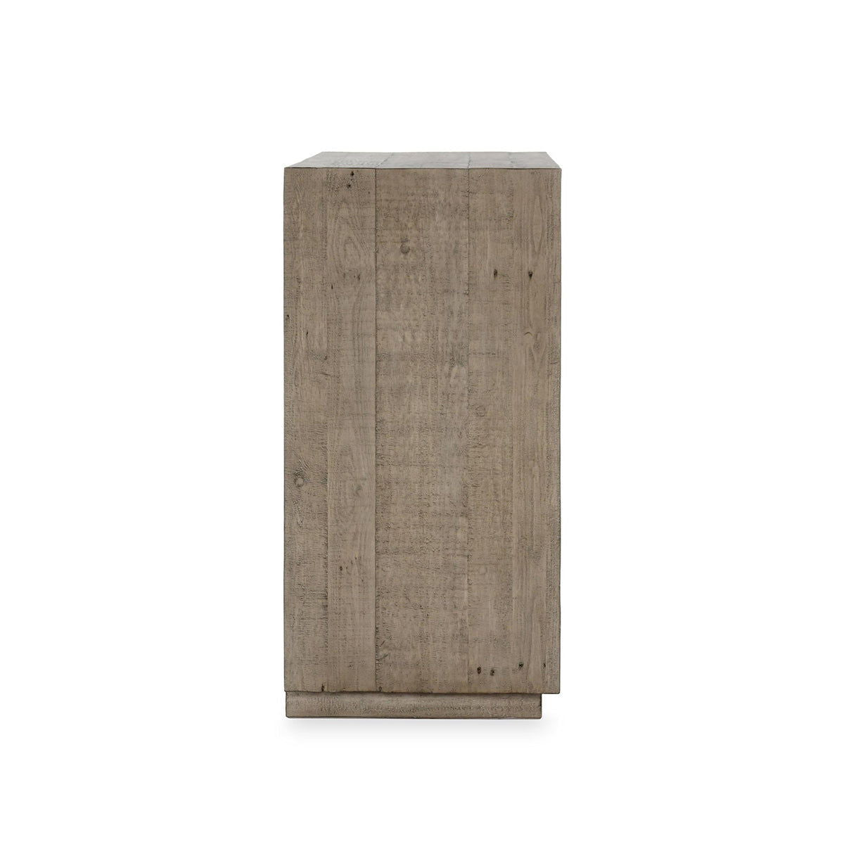 Denver - Reclaimed Pine 2 Door Cabinet - Distressed Gray/Weathered Chalk