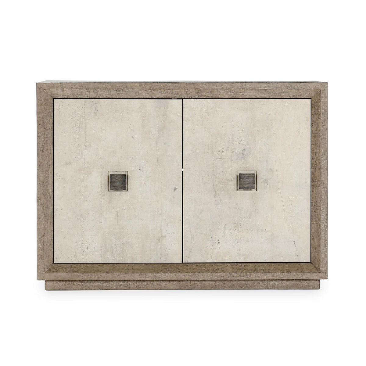 Denver - Reclaimed Pine 2 Door Cabinet - Distressed Gray/Weathered Chalk