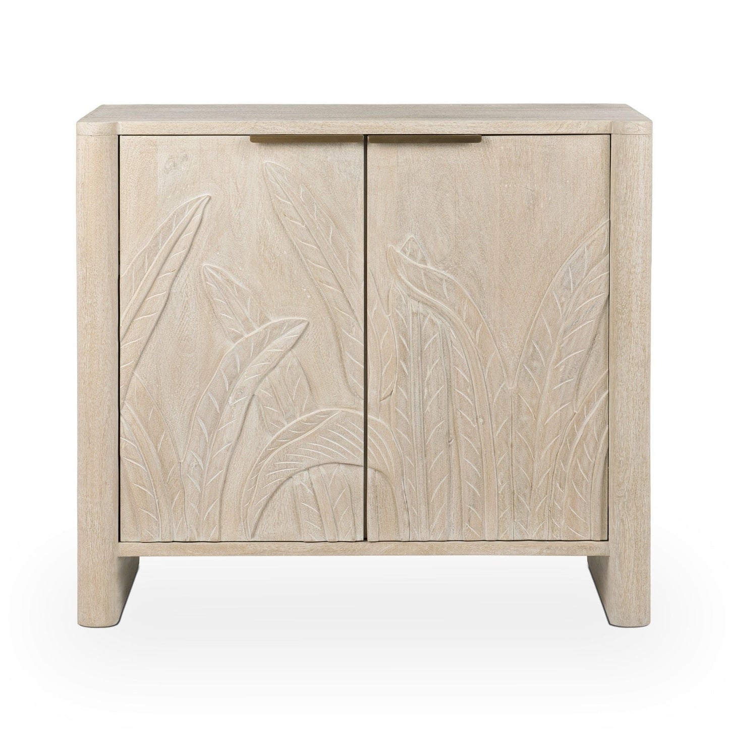 Ledro - Solid Wood 2 Drawers Cabinet - White