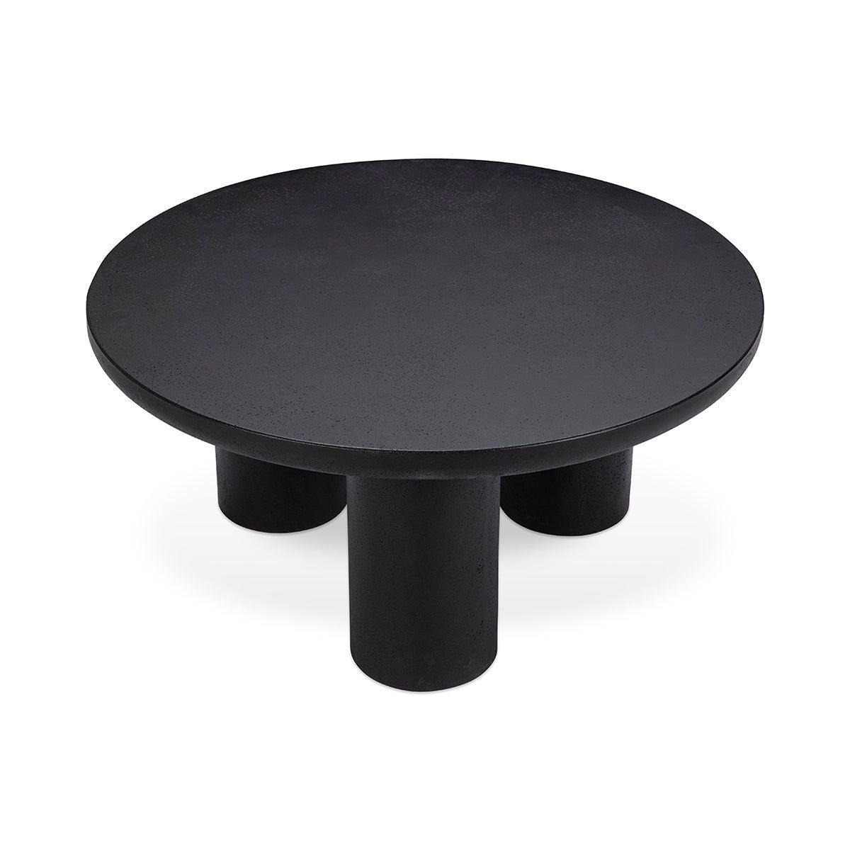 Anzio - Outdoor 36 Concrete Coffee Table - Black