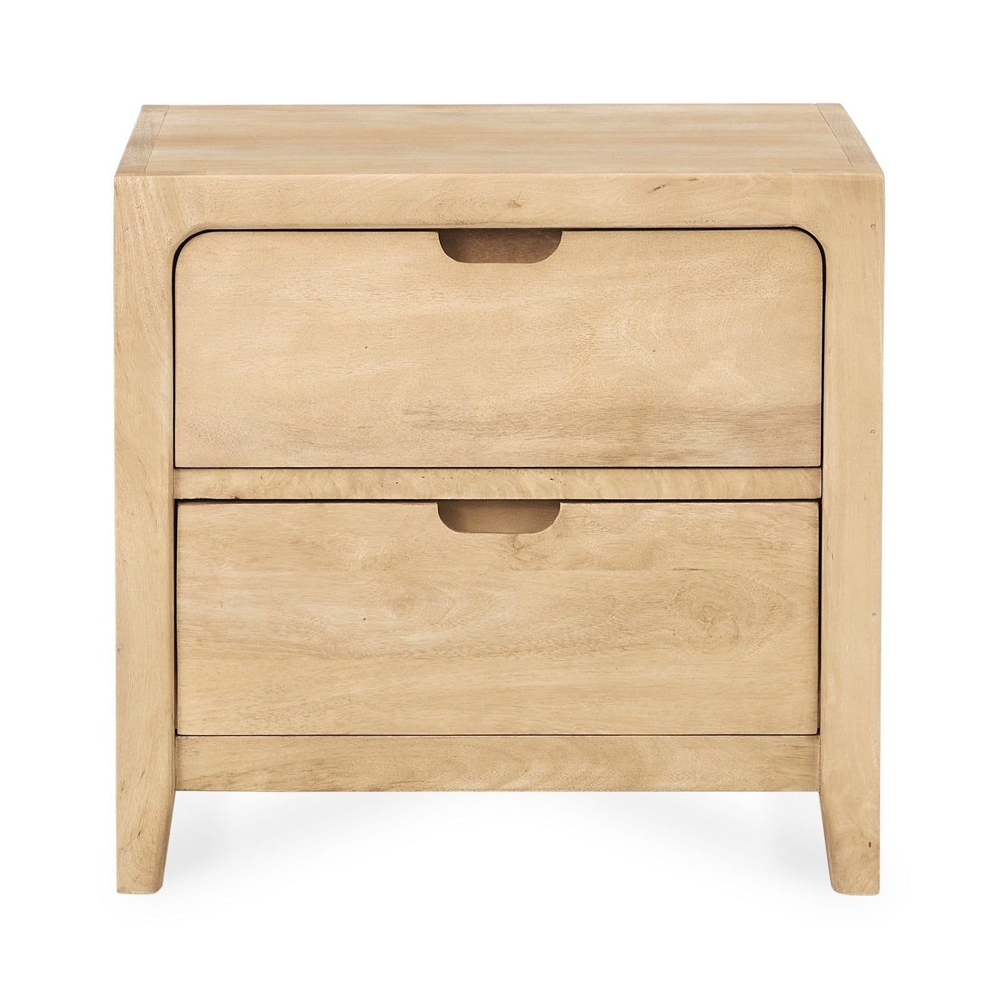 Laguna - Mango Wood 2 Drawer Nightstand - Natural