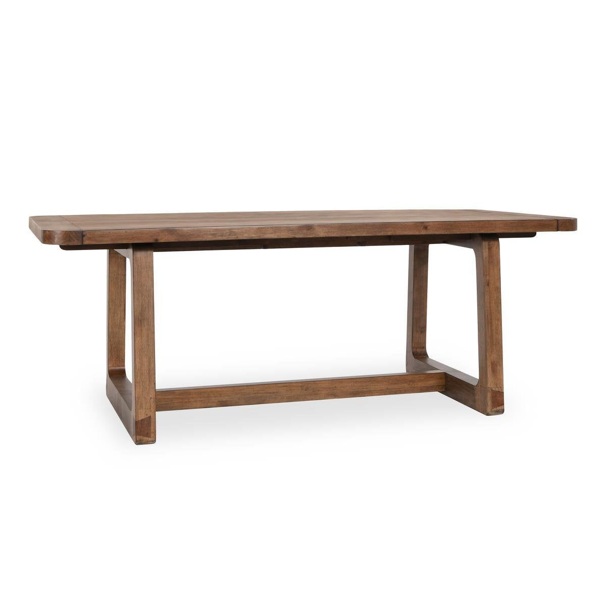 Lyra - Pine Wood 80-110 Ext Dining Table - Smoke Brown