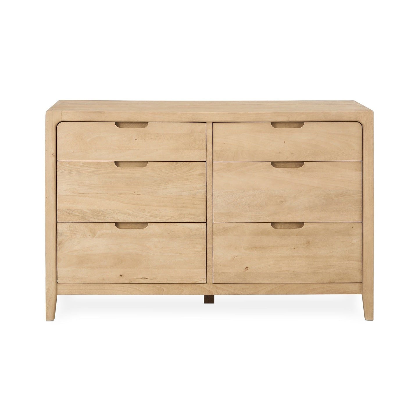 Laguna - Solid Wood 6 Drawer Dresser - Natural