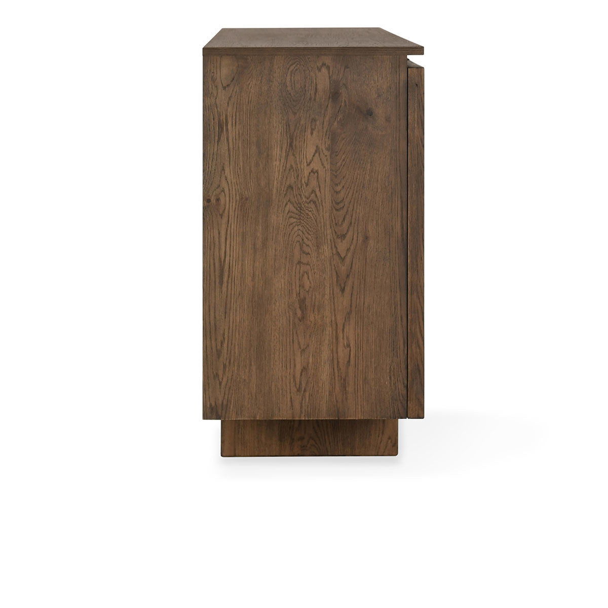 Roya - Reclaimed Oak Wood 4 Door Cabinet - Toasted Brown