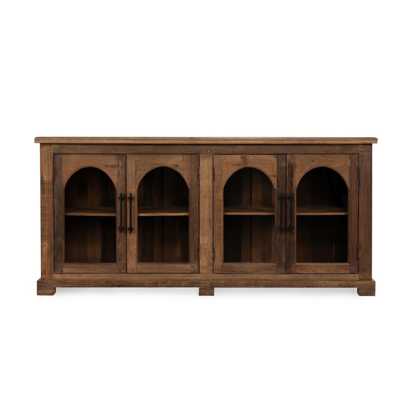 Zion - Reclaimed Wood 4 Door Cabinet - Natural