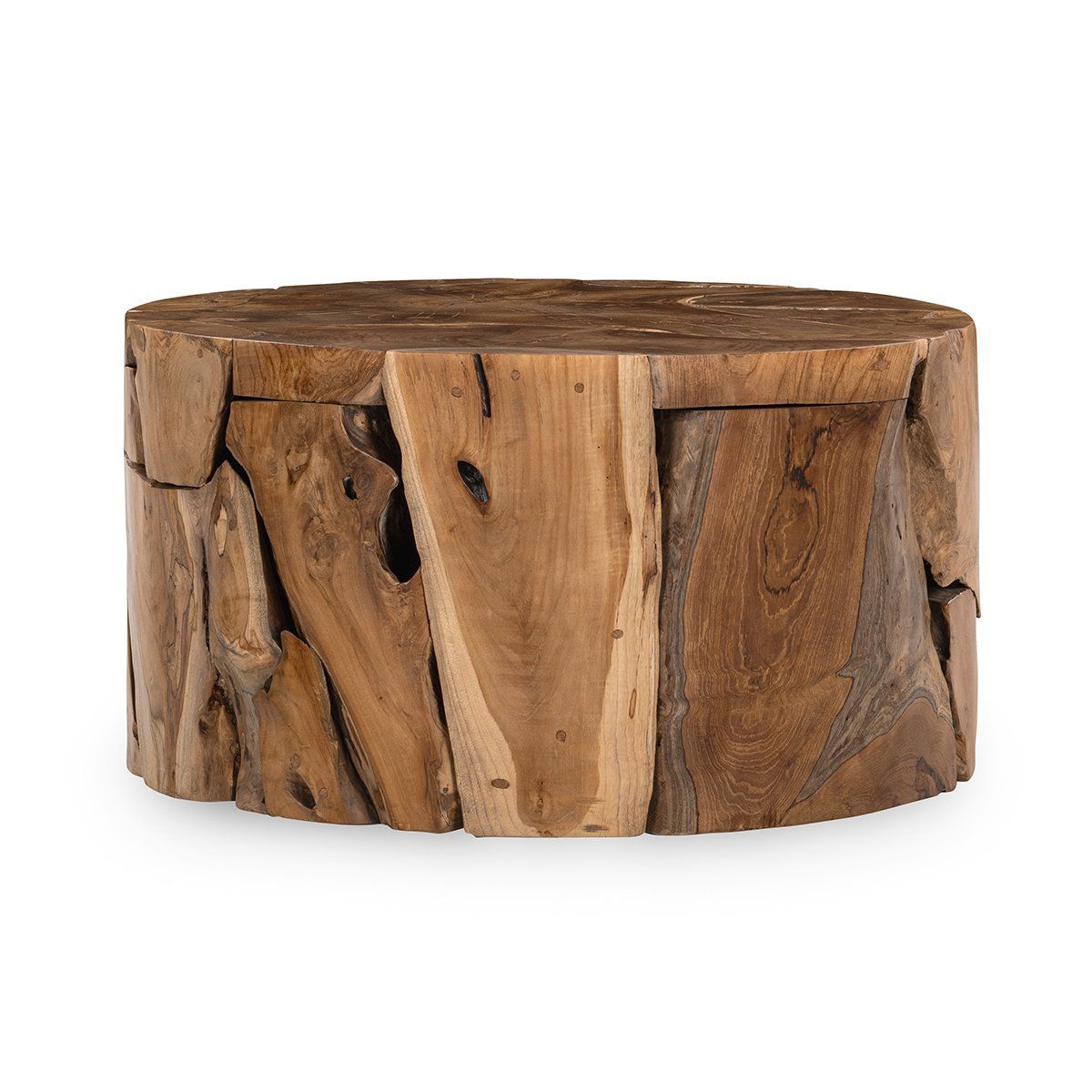 Rhea - Solid Wood Round Coffee Table - Natural