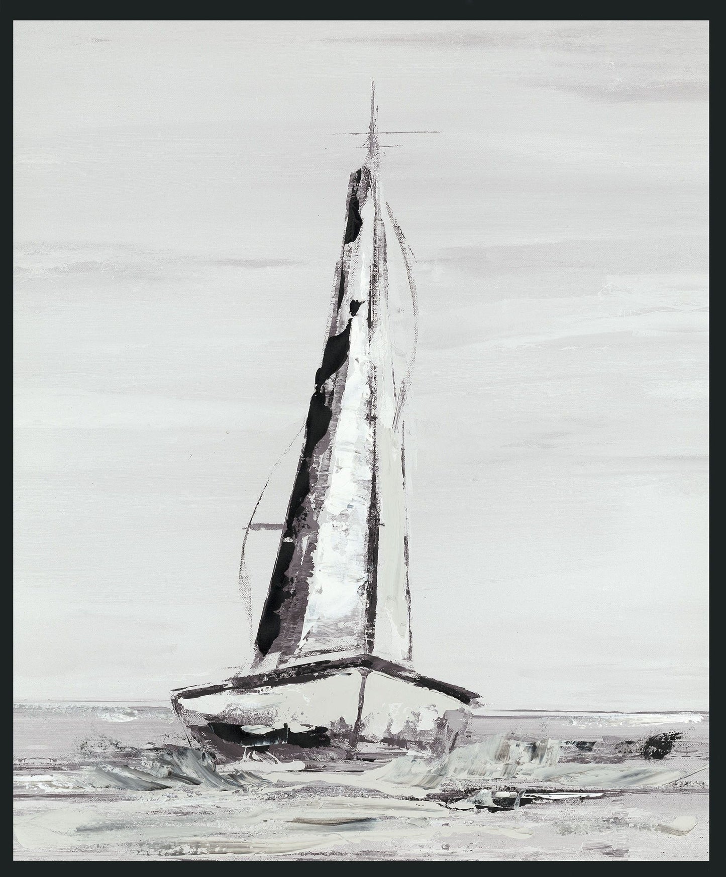 Sails - 48 x 72 Painting By Buddy Whitlock - Pearl Silver