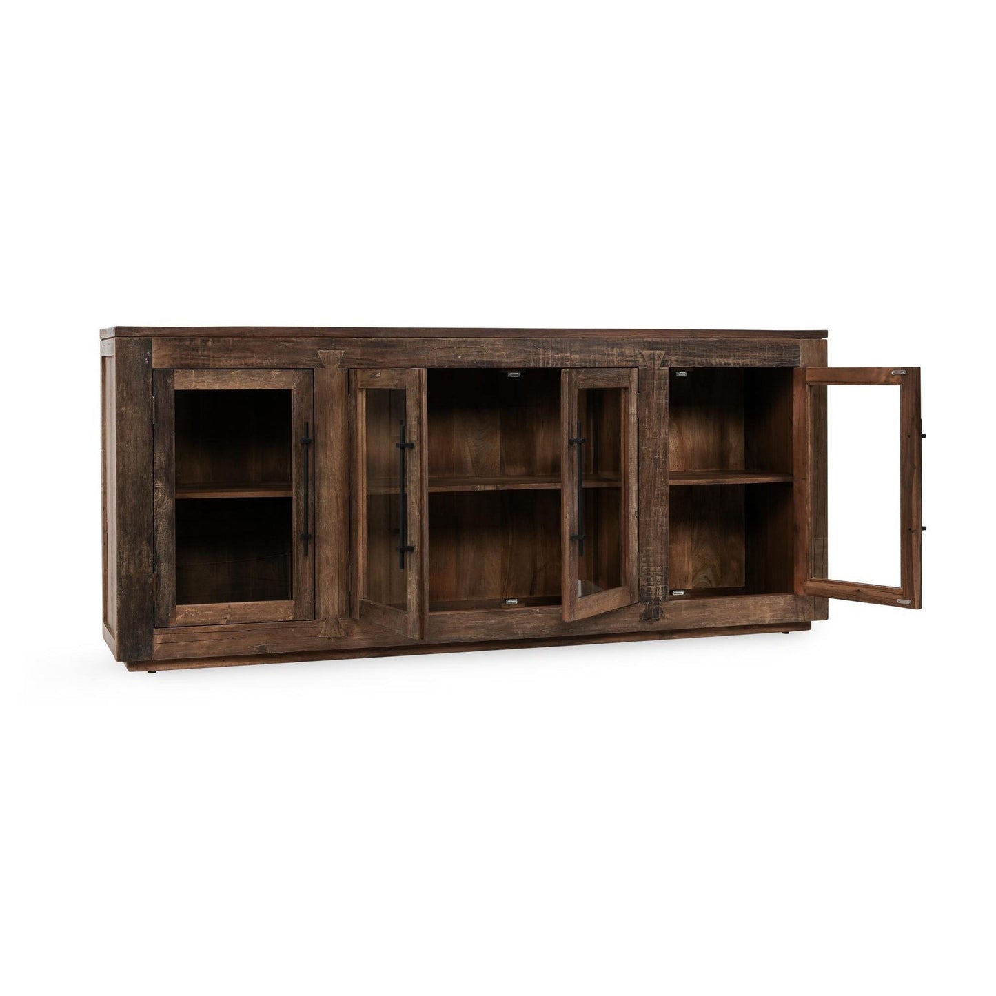 Jett - Reclaimed Wood 4 Door Cabinet - Natural