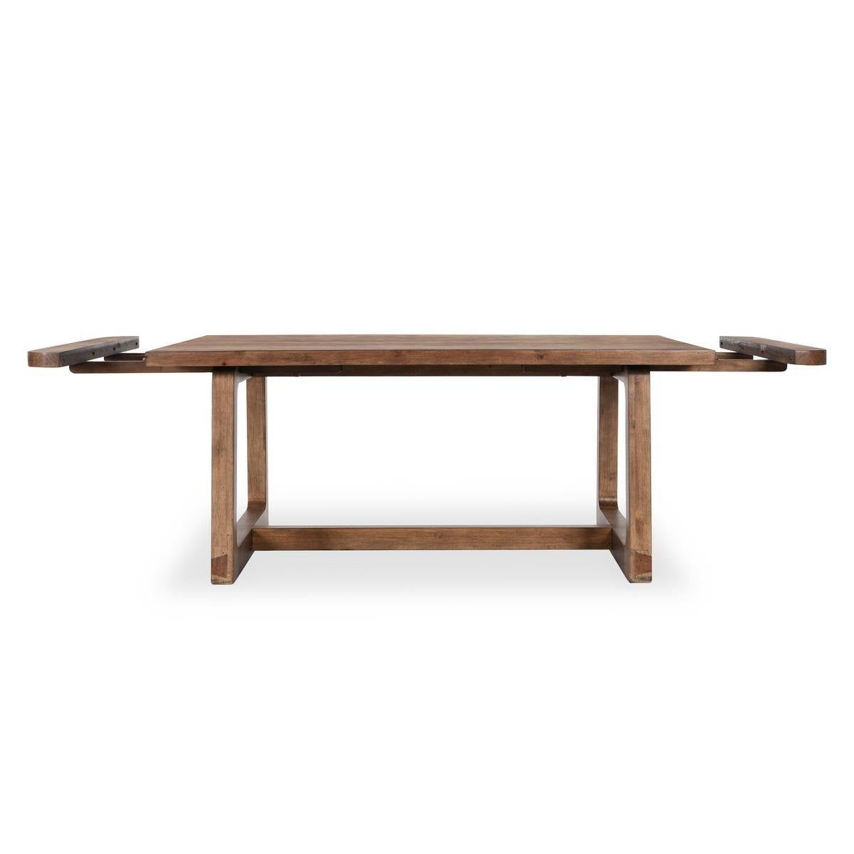 Lyra - Pine Wood 80-110 Ext Dining Table - Smoke Brown