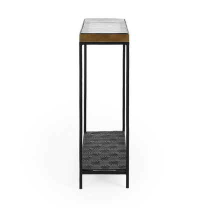 Harrison - Glass/Aluminum Rectangle Console Tables (Set of 2) - Bronze