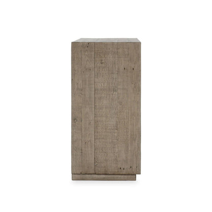 Denver - Reclaimed Pine 2 Door Cabinet - Distressed Gray/Weathered Chalk