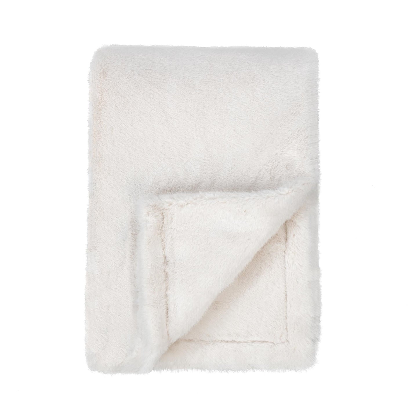 Throws - 50 x 70 TC Taiga Faux Fur Throw - Ivory