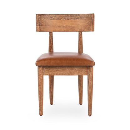 Alvaro - Leather Dining Chair (Set of 2) - Golden Wheat