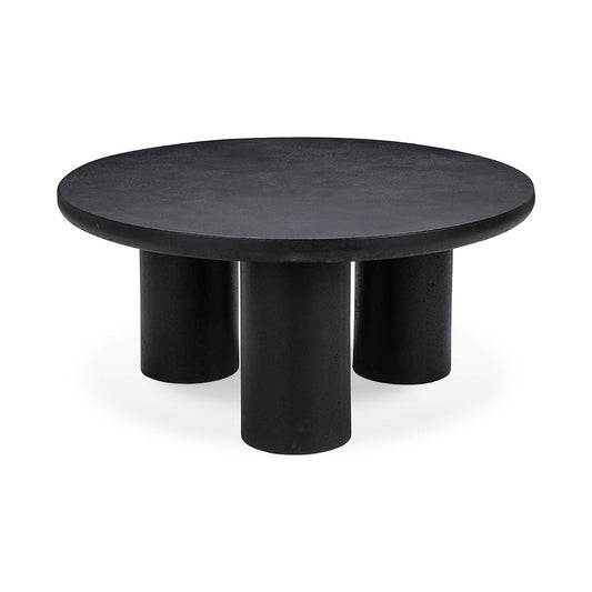 Anzio - Outdoor 36 Concrete Coffee Table - Black