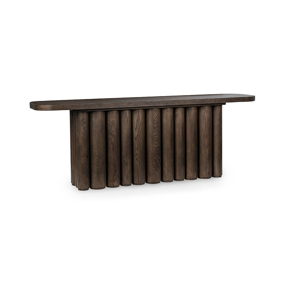 Tiber - Oak Wood 90 Console Table - Toasted Brown