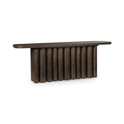 Tiber - Oak Wood 90 Console Table - Toasted Brown