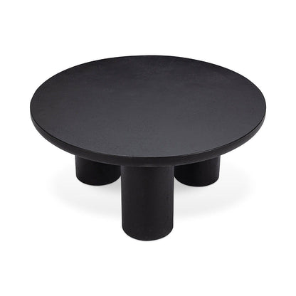 Anzio - Outdoor 36 Concrete Coffee Table - Black