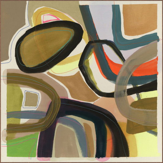 Toya II - 48 x 48 Painting Art By Buddy Whitlock - Green / Yellow