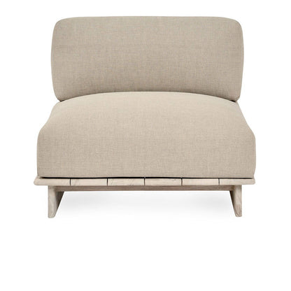 Livia - Teak Outdoor Armless Chair - Taupe