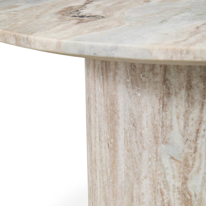 Amberly - Marble Round Coffee Table - Gray