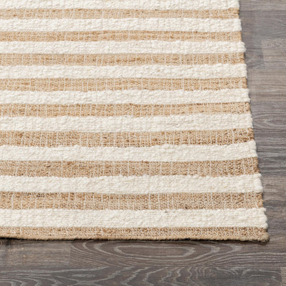 Rhodes - 1' x 1' Area Rug - Stripe Natural/Ivory