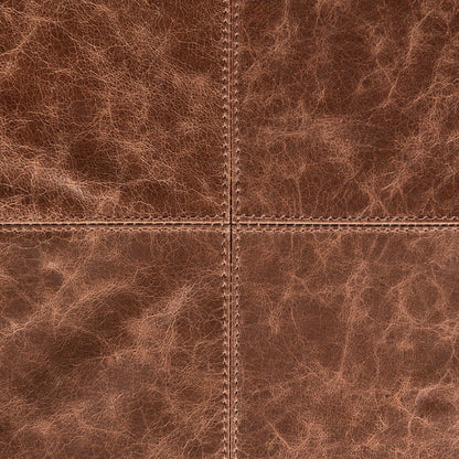 Poufs - Leather Kona Pouf - Brown