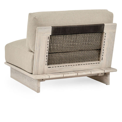 Livia - Teak Outdoor Armless Chair - Taupe