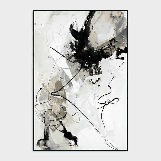 Chaos I - Painting Art By Buddy Whitlock - Black & White