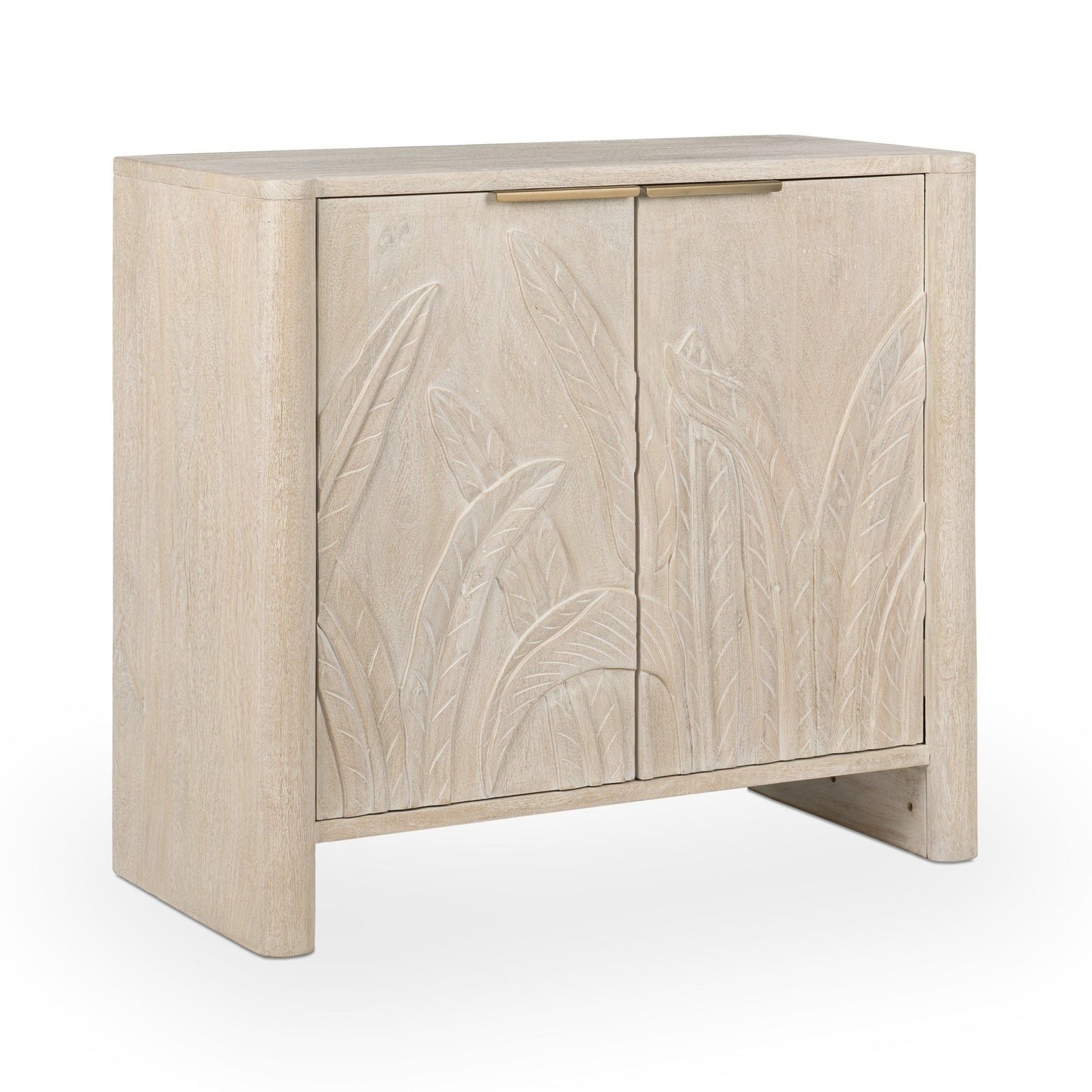 Ledro - Solid Wood 2 Drawers Cabinet - White