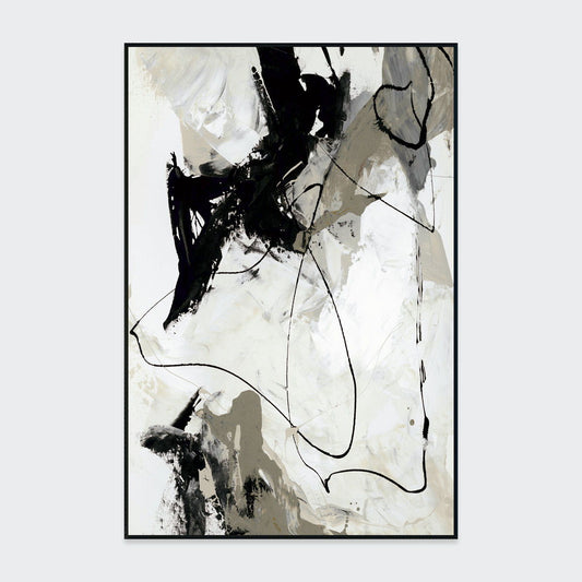 Chaos II - Painting Art By Buddy Whitlock - Black & White
