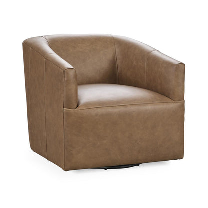 Vernon - Top Grain Leather Swivel Chair El Paso