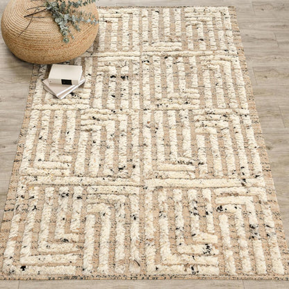 Radiant Oasis - Tuku Area Rug - Natural/Ivory