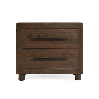 Jaxon - Wood 2 Drawer Nightstand - Cocoa Brown