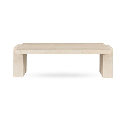 Rizza - Marble Rectangle Coffee Table - White