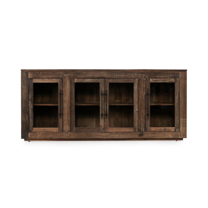 Jett - Reclaimed Wood 4 Door Cabinet - Natural