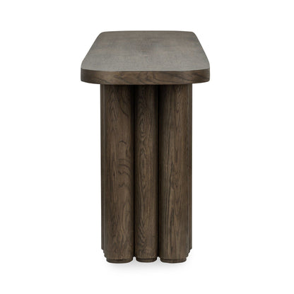 Tiber - Oak Wood 90 Console Table - Toasted Brown