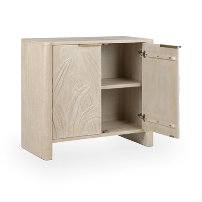 Ledro - Solid Wood 2 Drawers Cabinet - White