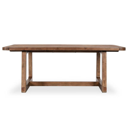 Lyra - Pine Wood 80-110 Ext Dining Table - Smoke Brown