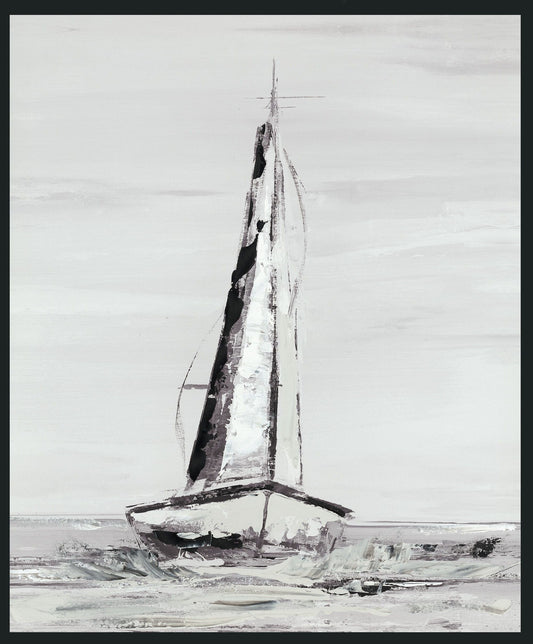 Sails - 48 x 72 Painting By Buddy Whitlock - Pearl Silver