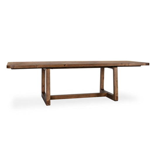 Lyra - Pine Wood 80-110 Ext Dining Table - Smoke Brown