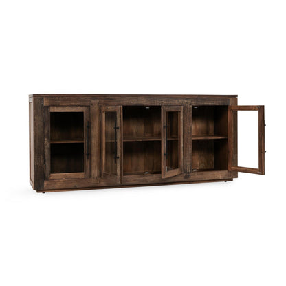 Jett - Reclaimed Wood 4 Door Cabinet - Natural
