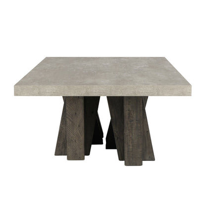 Simone - Solid Wood Rectangle Coffee Table - Gray