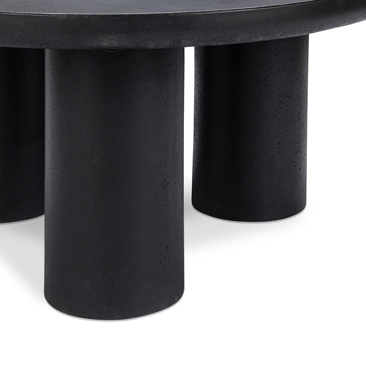 Anzio - Outdoor 36 Concrete Coffee Table - Black