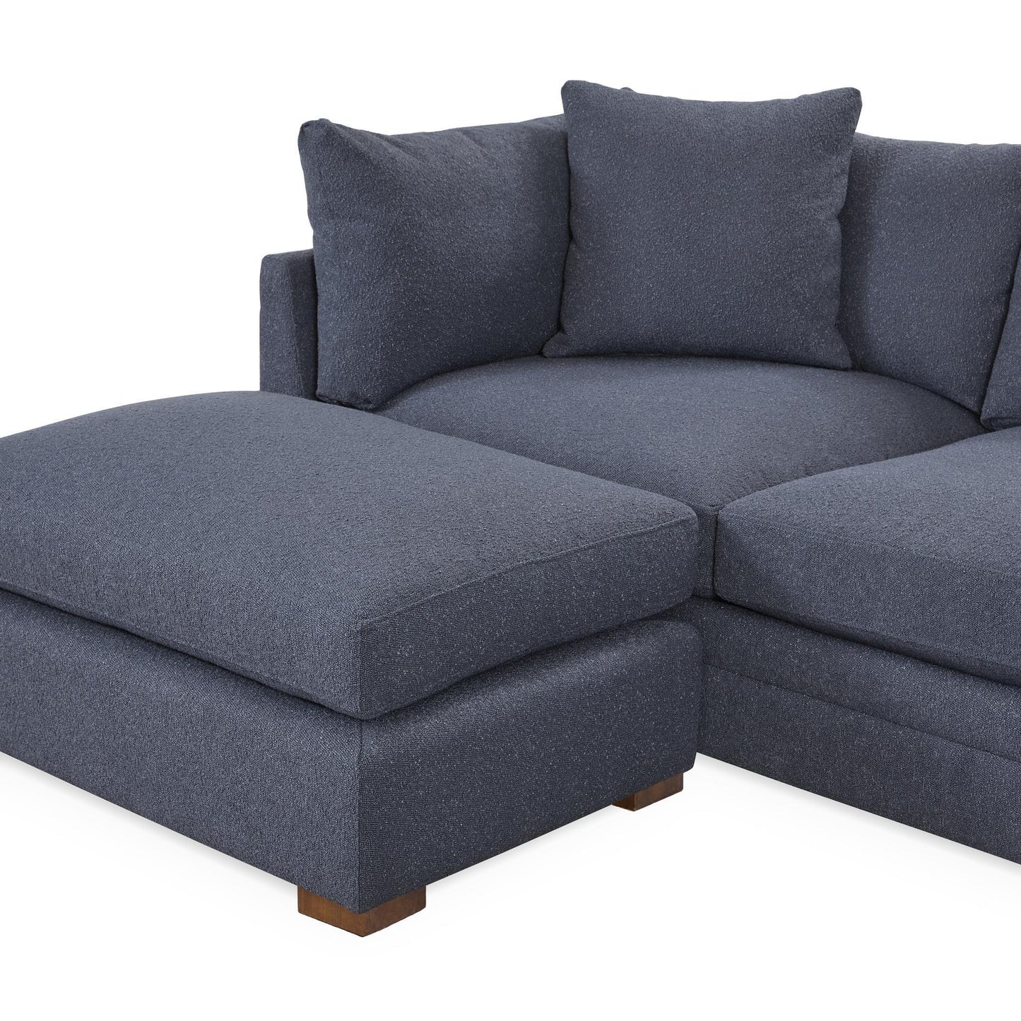 Audrey - Upholstered Sofa Chaise - Rise Navy