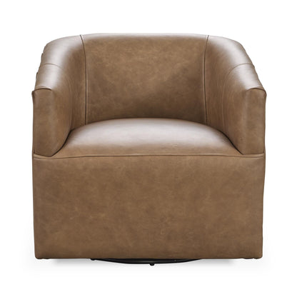 Vernon - Top Grain Leather Swivel Chair El Paso