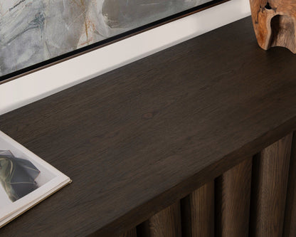 Tiber - Oak Wood 90 Console Table - Toasted Brown
